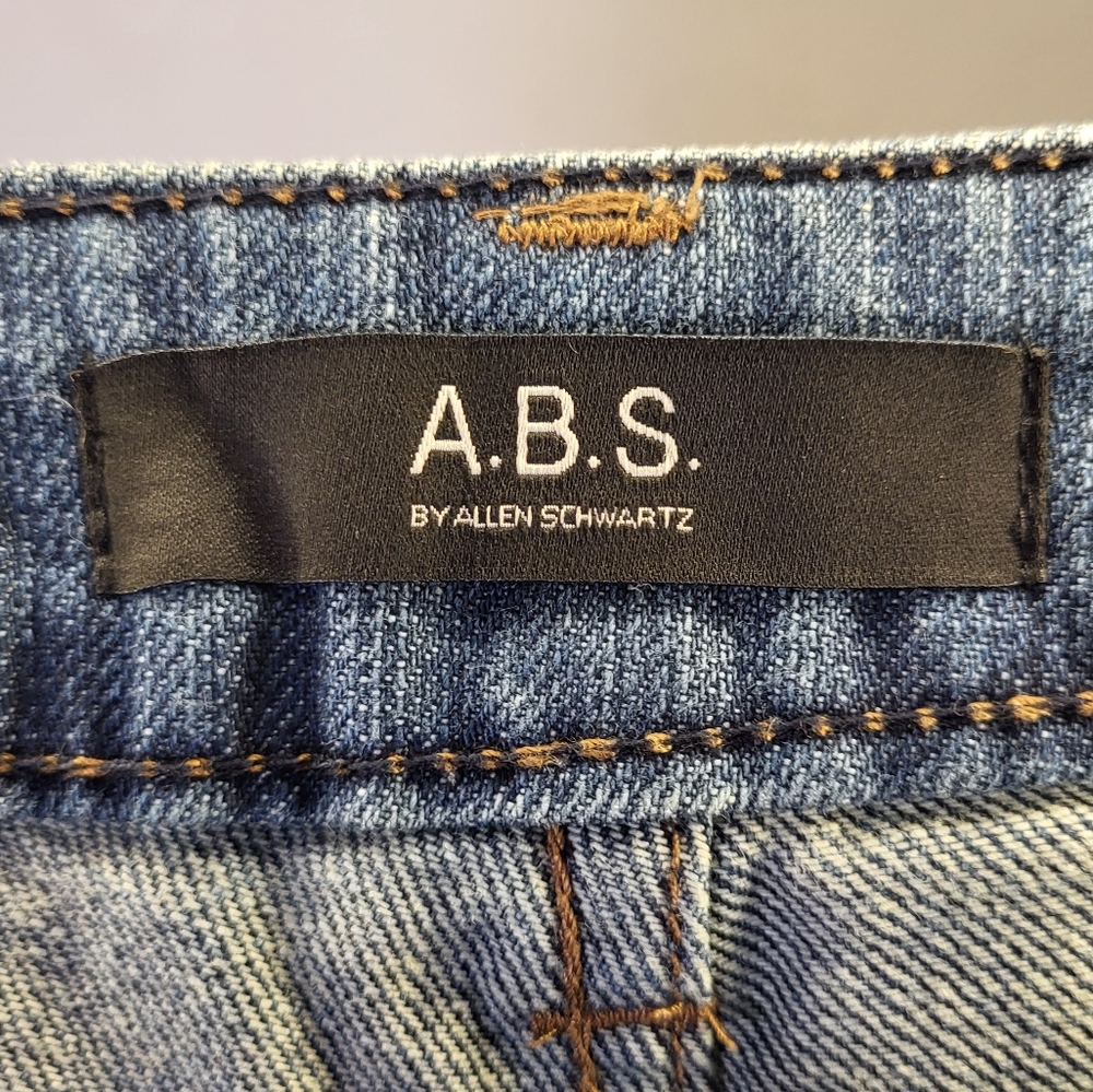 NWT ABS by Allen Schwartz Painted Denim Shorts size 26 - Picture 5 of 7